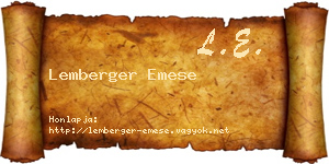 Lemberger Emese névjegykártya